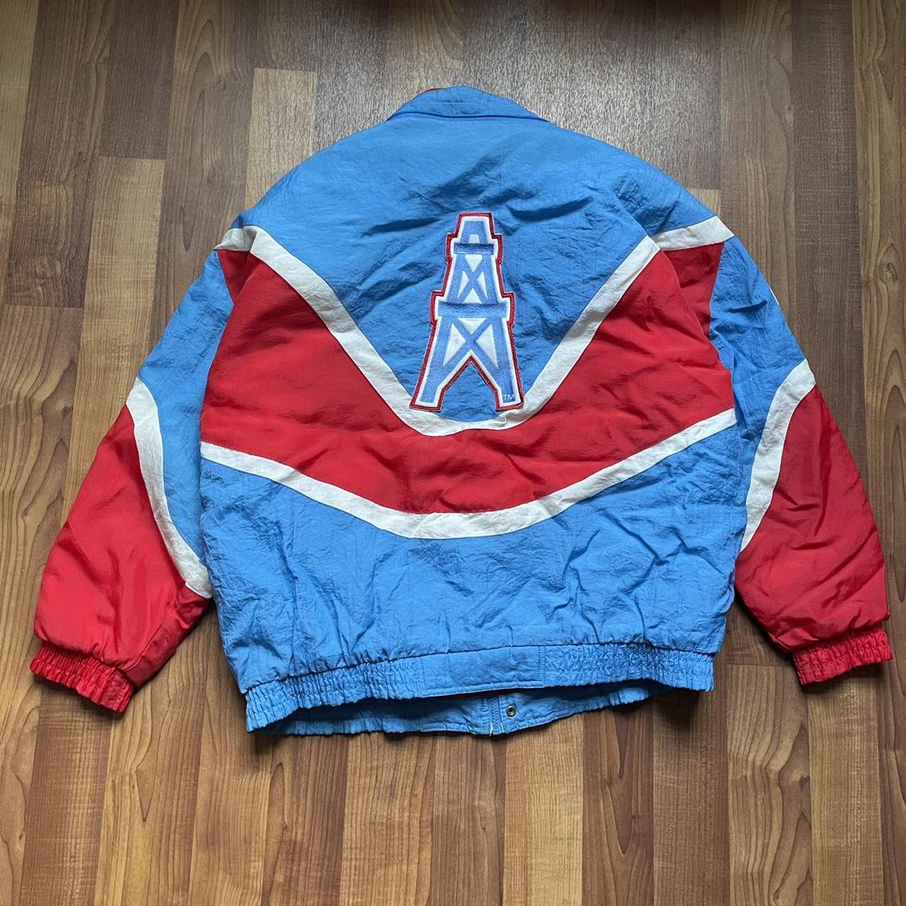 vintage 90s houston oilers apex one puffer... - Depop