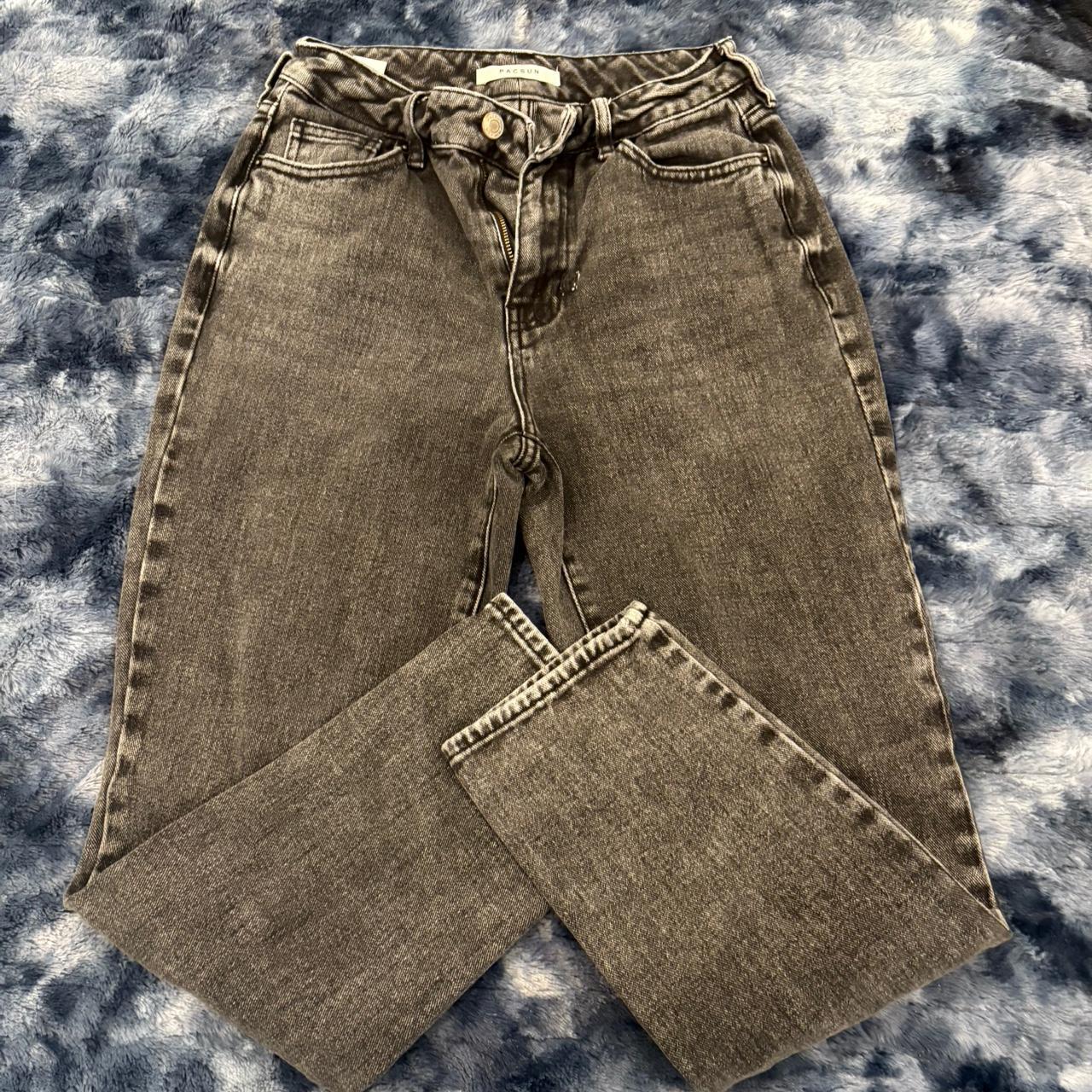 PacSun Women's Jeans - Black/Grey - 24" – Dark grey/black PacSun boyfriend jeans #skater #y2k …