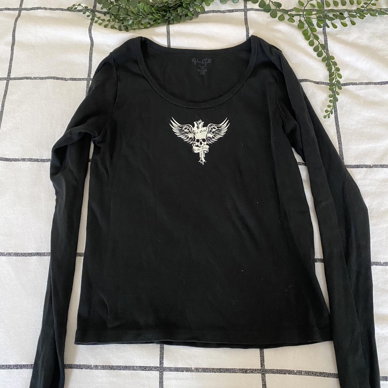 Brandy Melville Men's Black and White Shirt Depop