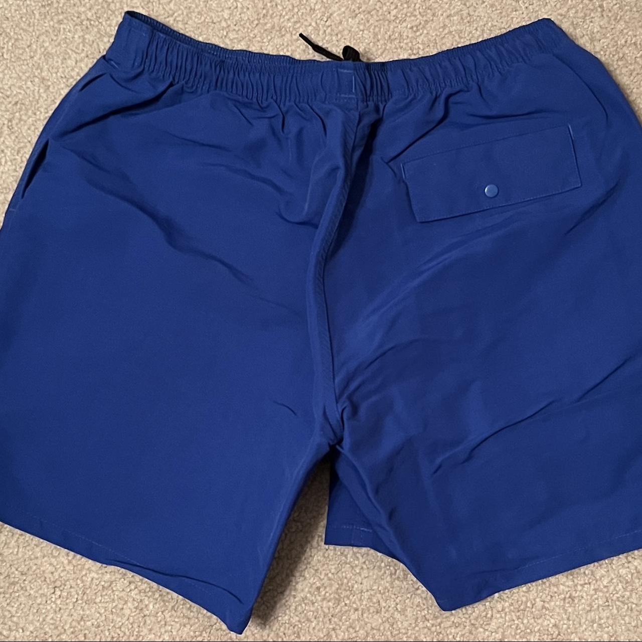 Travis Scott Men's Blue and Yellow Shorts | Depop