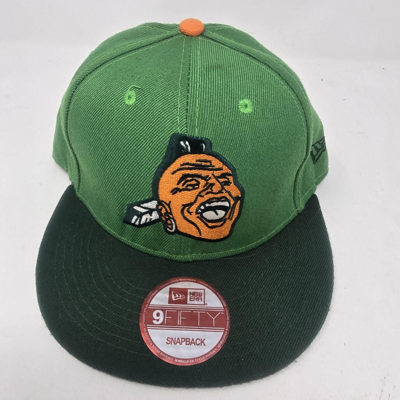 New Era Men's Hat - Green – Atlanta braves screaming indian Snapback hat. green …