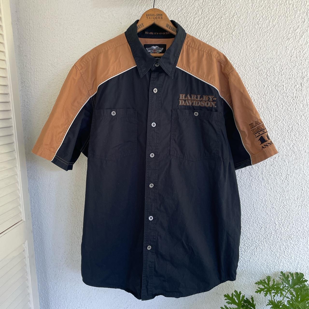 Harley davidson sales button up shirts