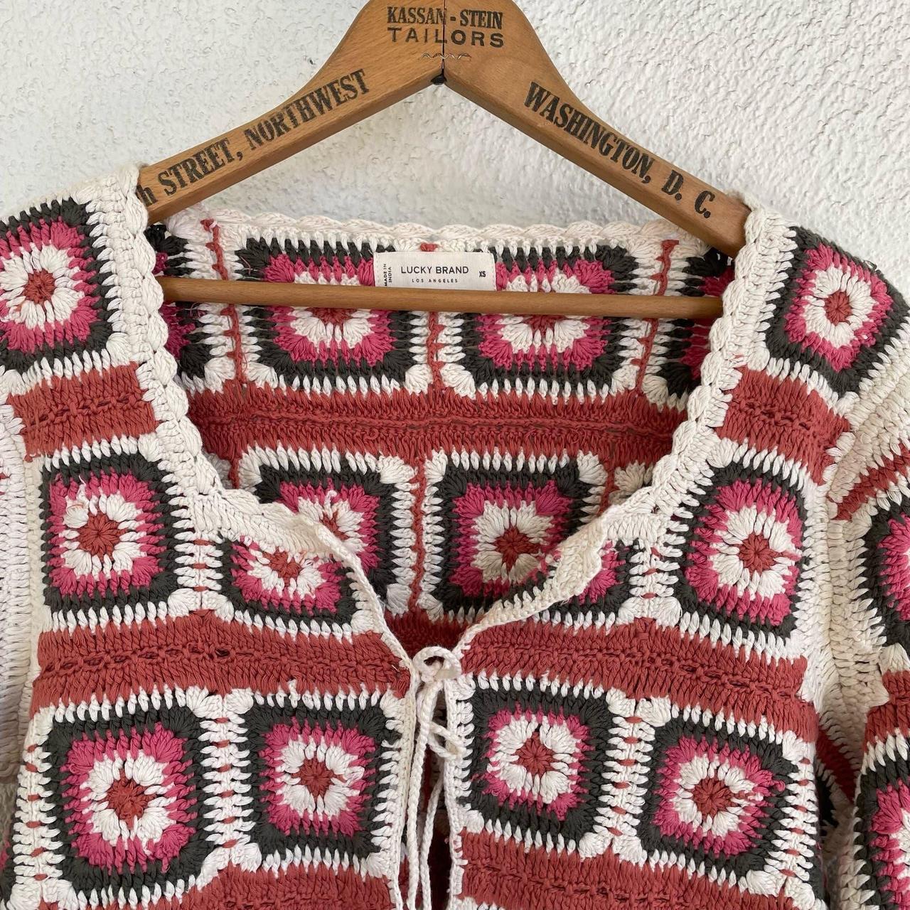 Lucky Brand, Sweaters, Lucky Brand Crochet Cardigan