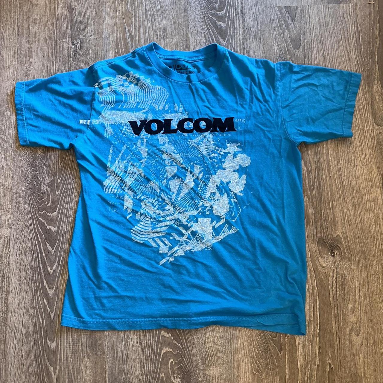 Blue sales volcom shirt