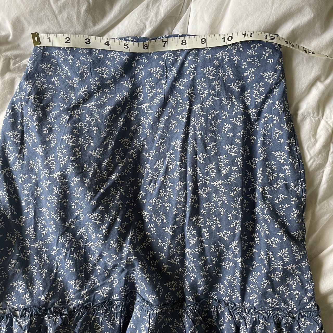 blue and white brandy melville skirt no longer... Depop