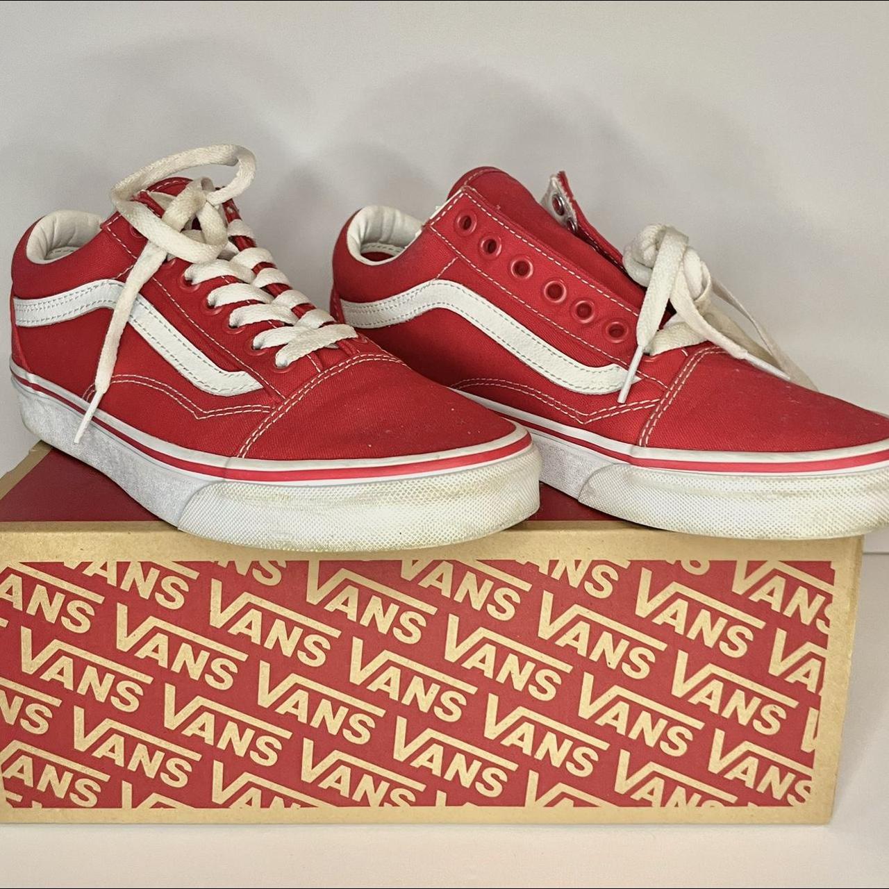 Red old school best sale vans