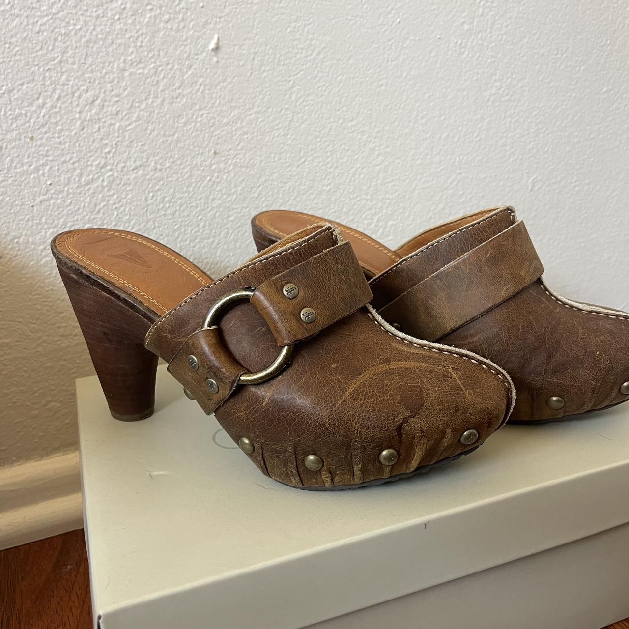 frye clogs and mules