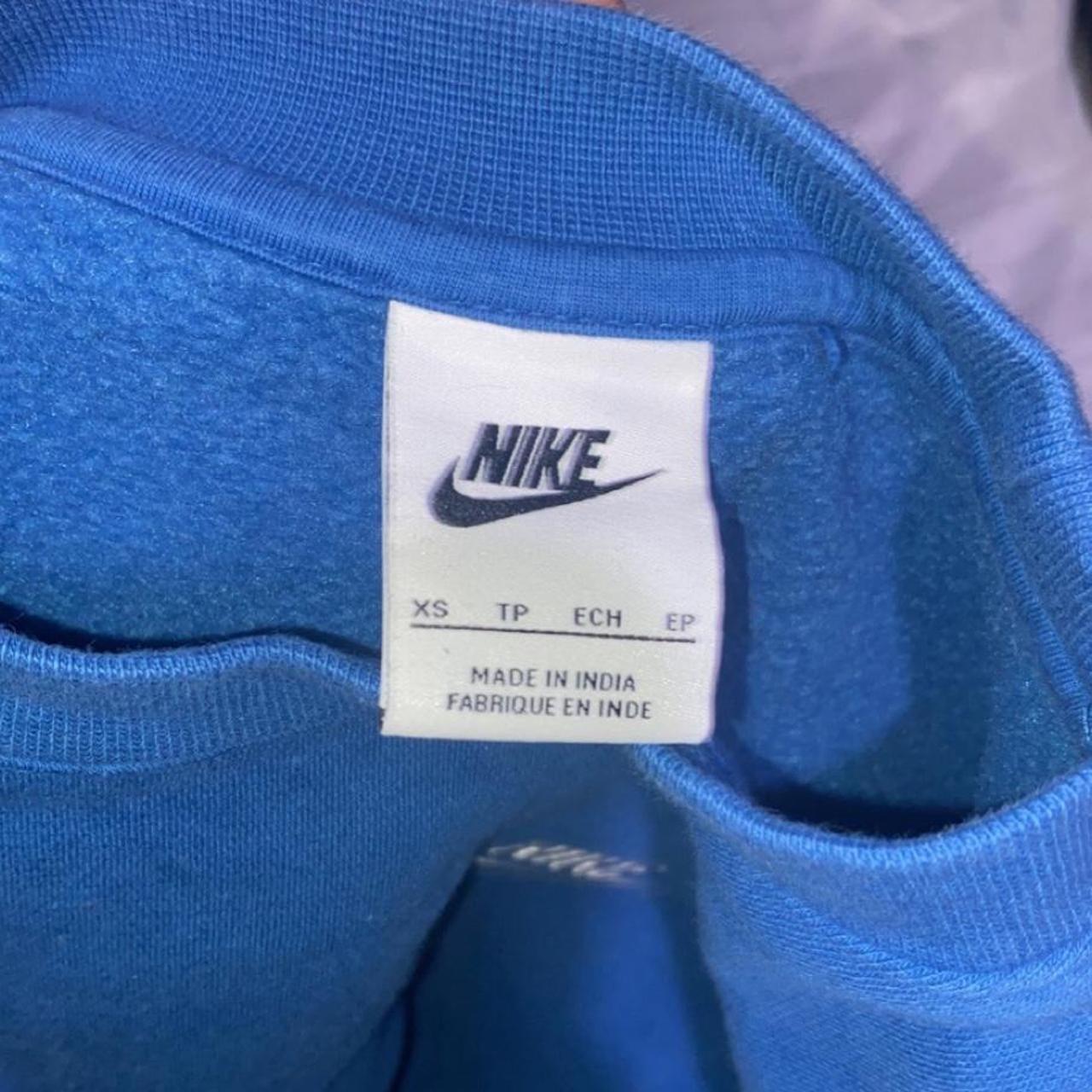 Nike Men's Blue and White Sweatshirt | Depop