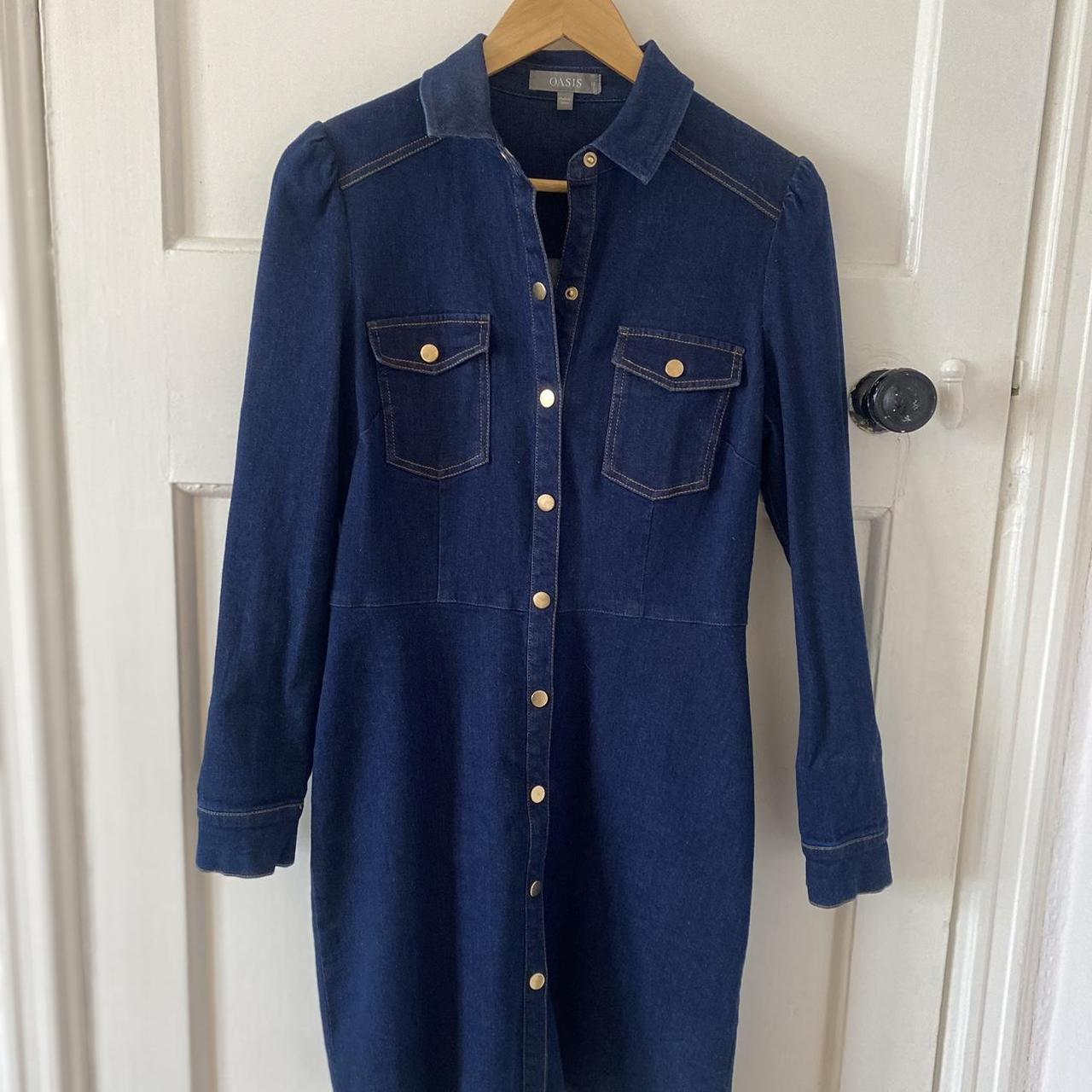 Oasis button denim dress hotsell