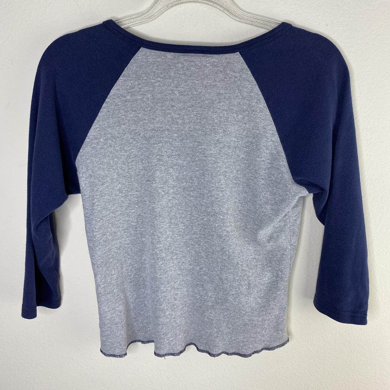 Mudd Clothing Women's Blue and Grey Shirt (4)