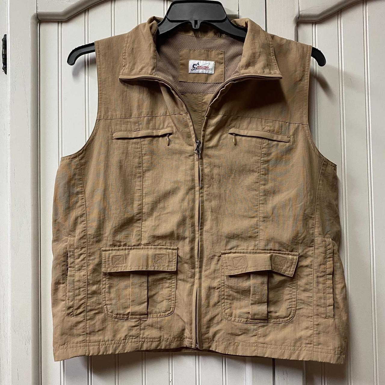 Medium 80s Khaki Fishing Tackle Vest