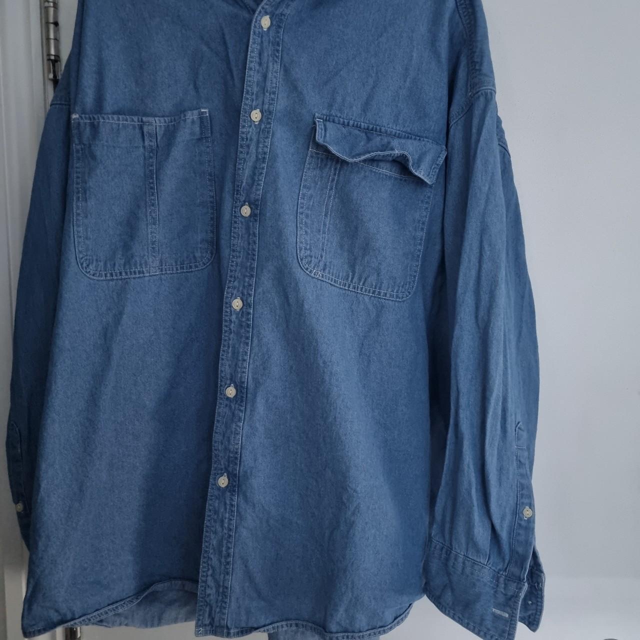 ASOS men's oversize Denim shirt 100% cotton Size... - Depop