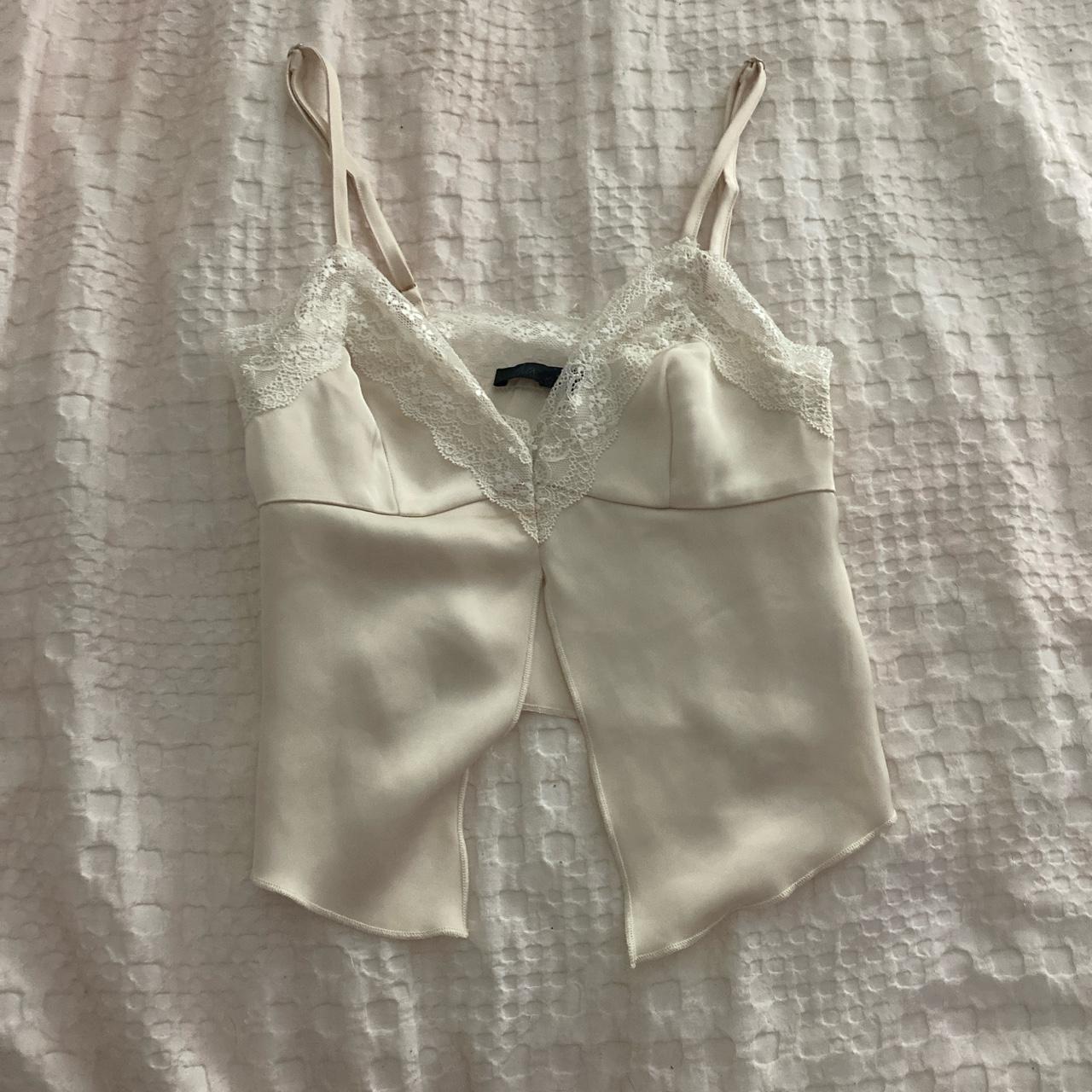 City beach ava and ever cream and white lace top,... - Depop
