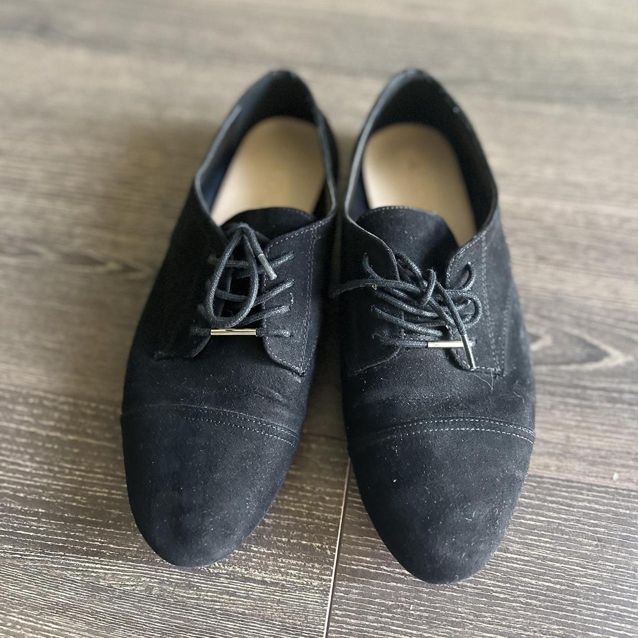 ALDO black flat lace up loafers low slip ons. worn a... - Depop