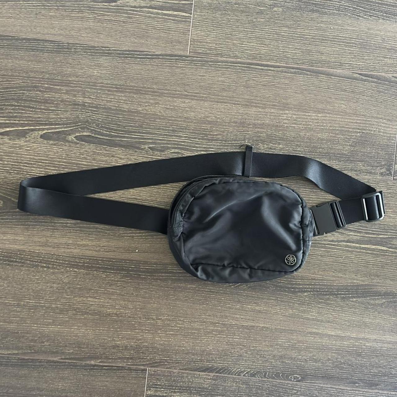 black fanny pack with pockets on the inside and out... - Depop