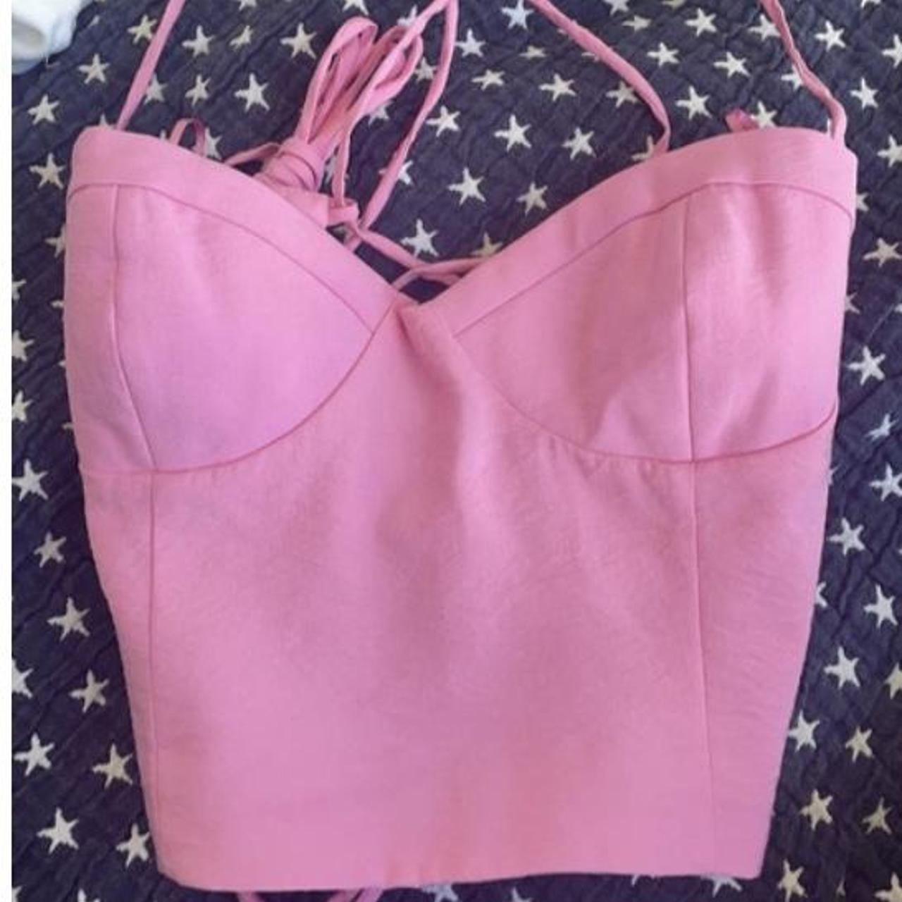Zara pink corset top Depop