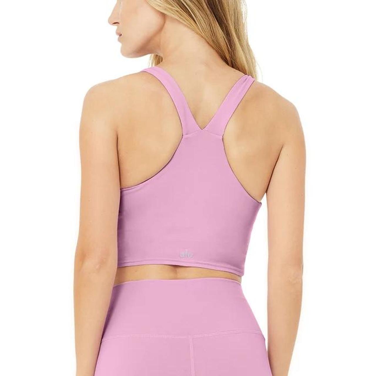 Airbrush Real Bra Tank Top in Purple Dusk by Alo Yoga