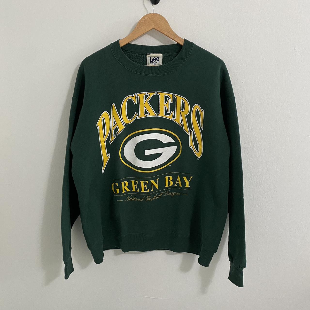 Vintage Lee Sport Green Bay Packers Men’s Green Crewneck Sweatshirt Size L  USA