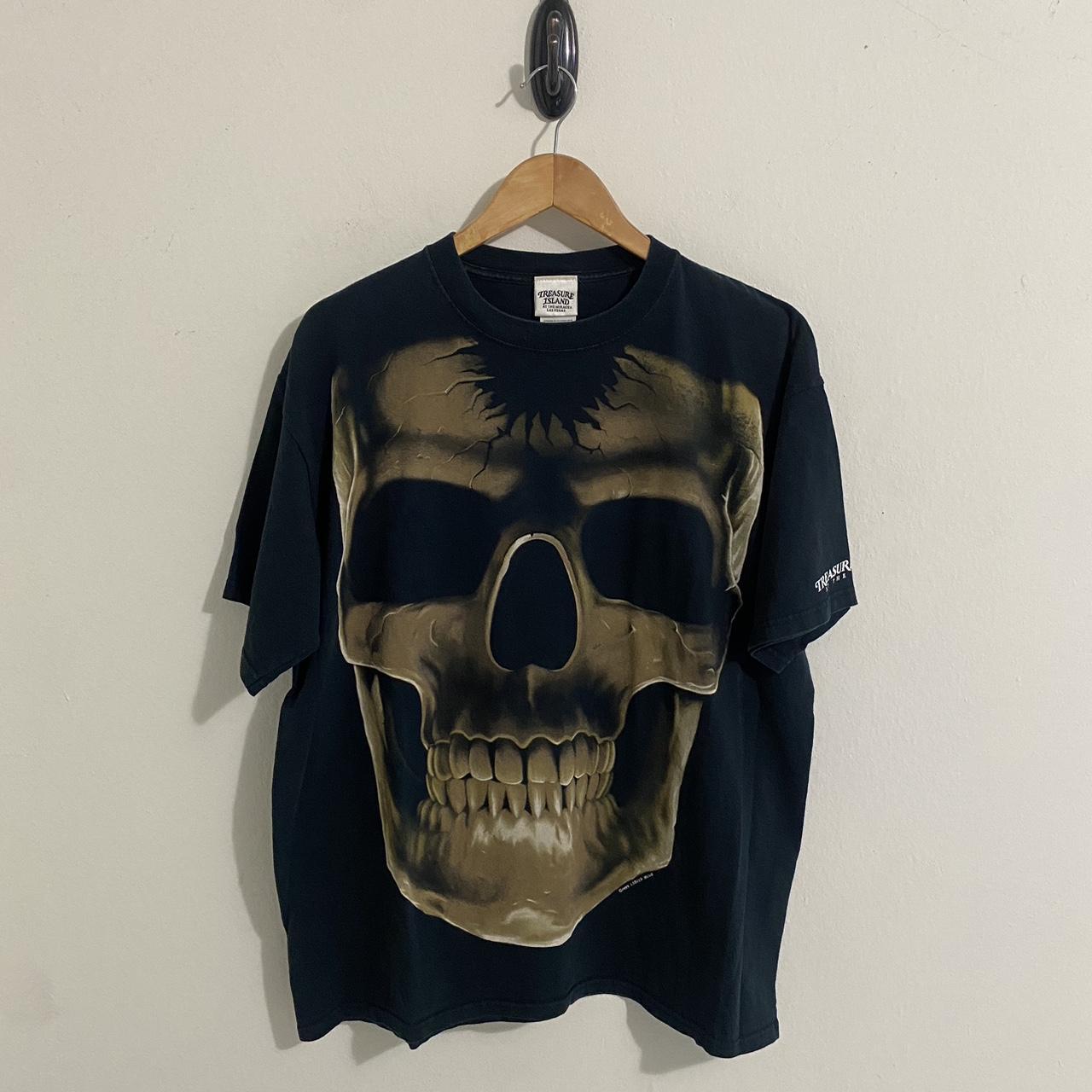 Vintage liquid blue store skull t shirts