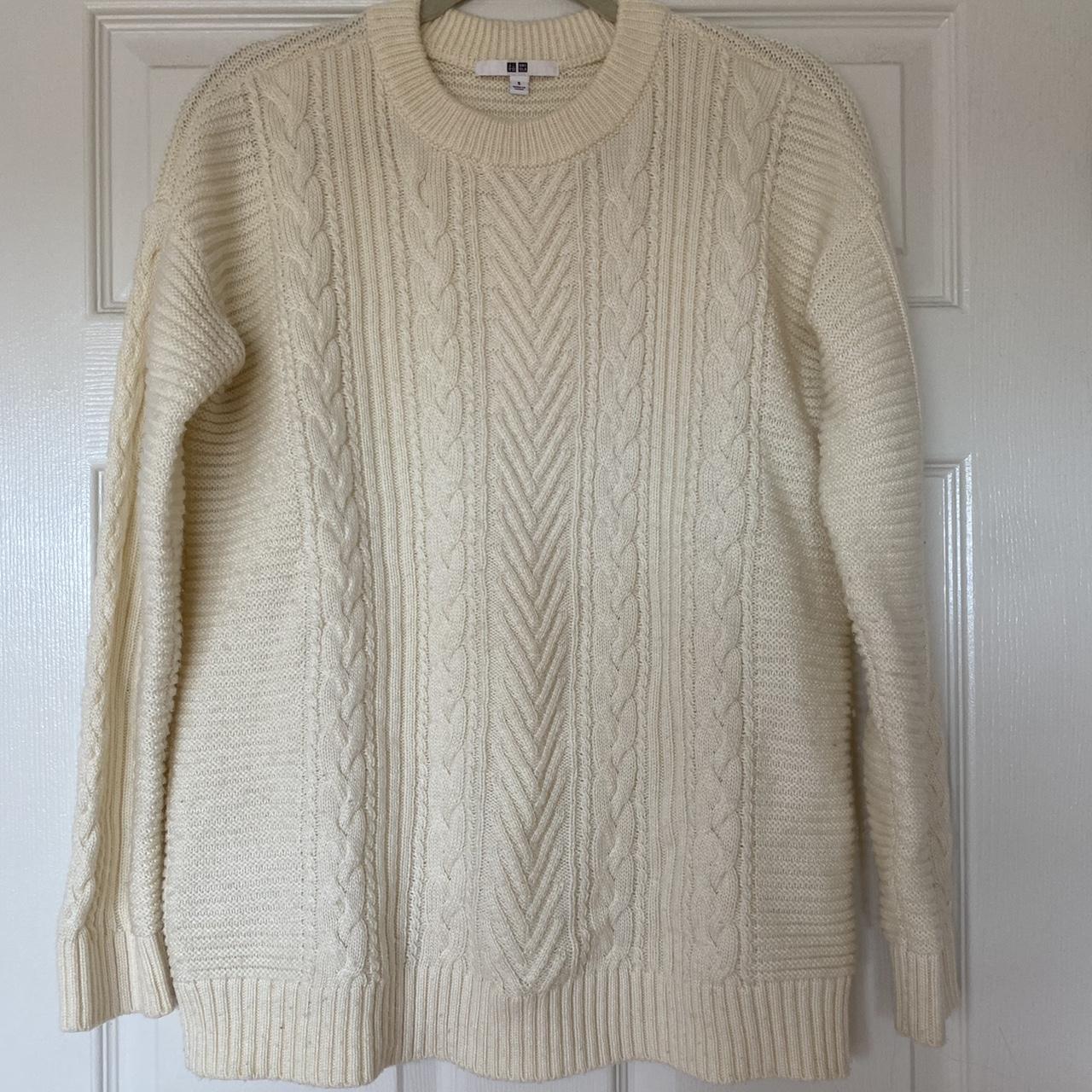 UNIQLO Women's White and Cream Jumper | Depop