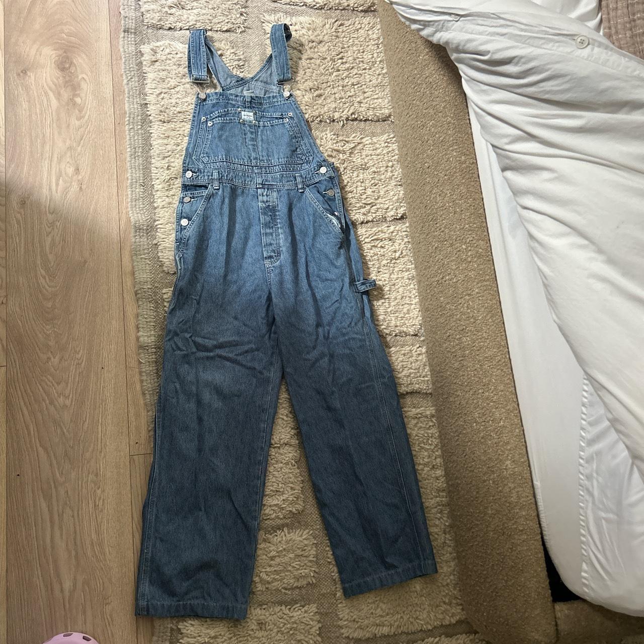 Vintage Calvin Klein overalls, denim size small - Depop