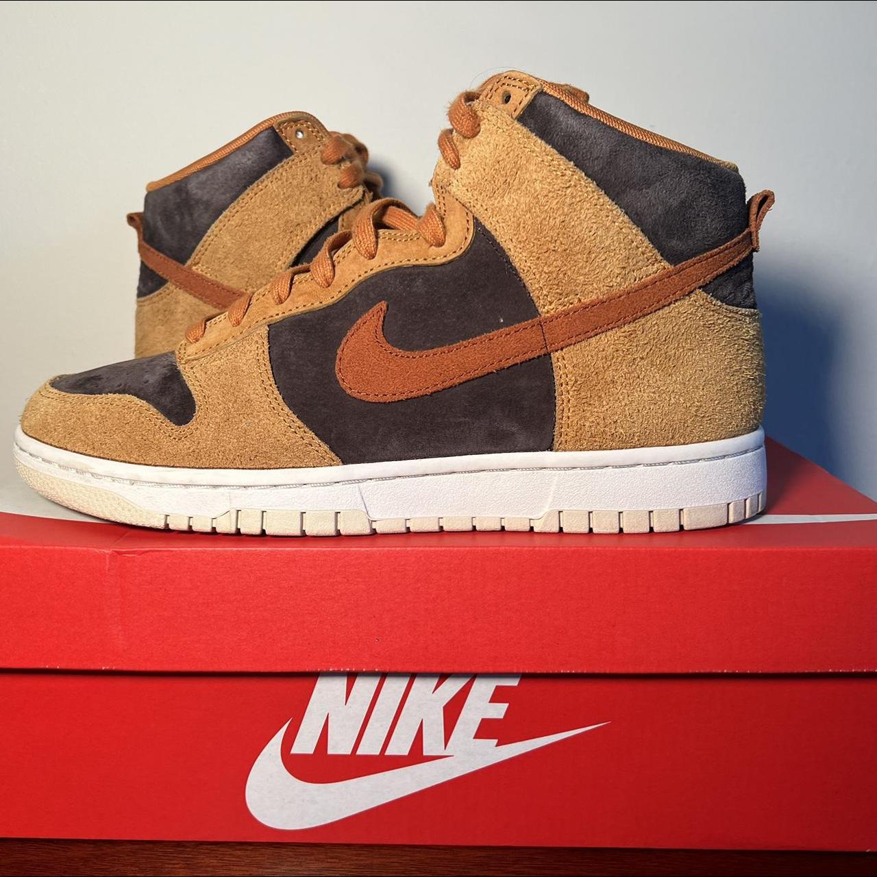 Nike SB Dunk High Retro Premium in Velvet Brown and... - Depop