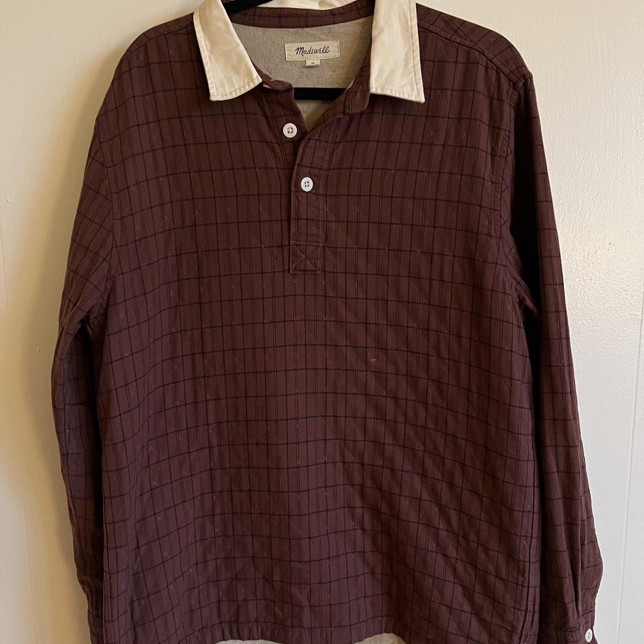 Madewell for Men’s Quilted Long Sleeve Polo in great... - Depop