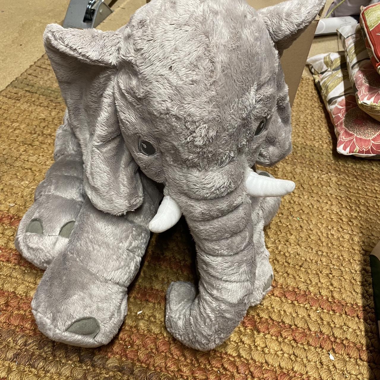 Large grey Ikea Jattestor Elephant plush good