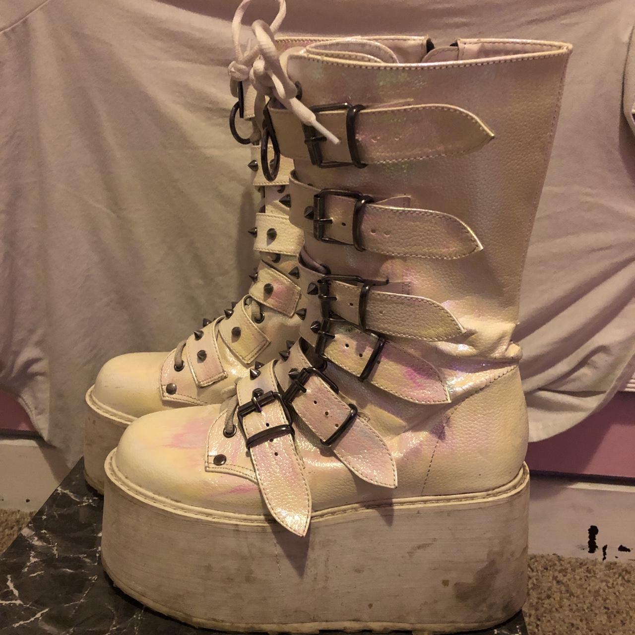 demonia white shoes