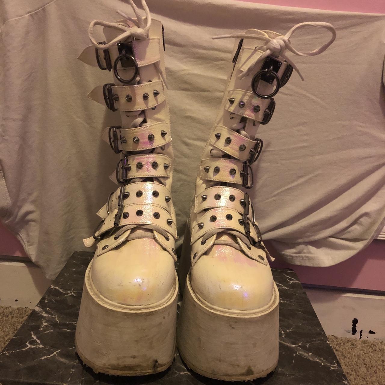 demonia white shoes