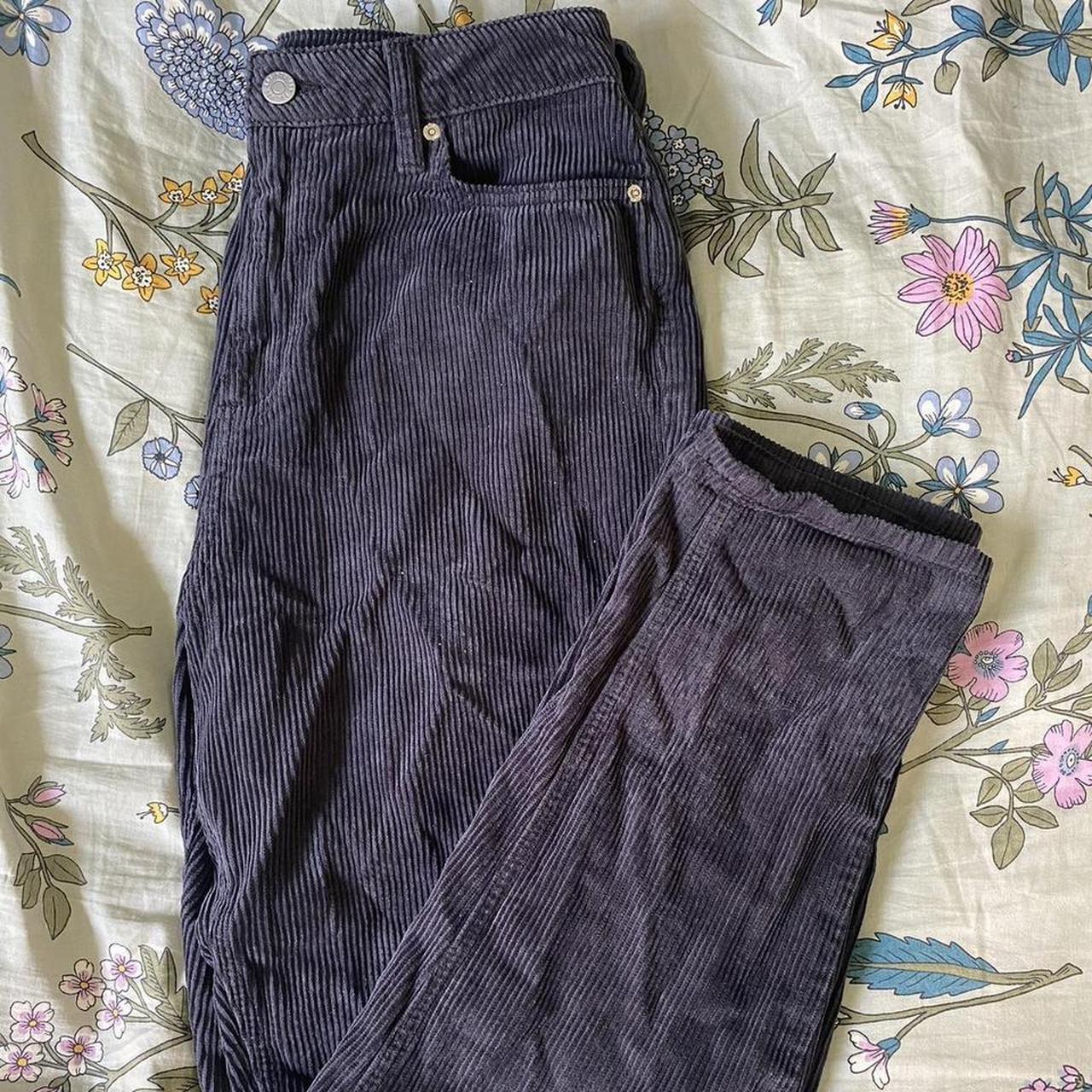 urban outfitters black corduroy pants, size... - Depop