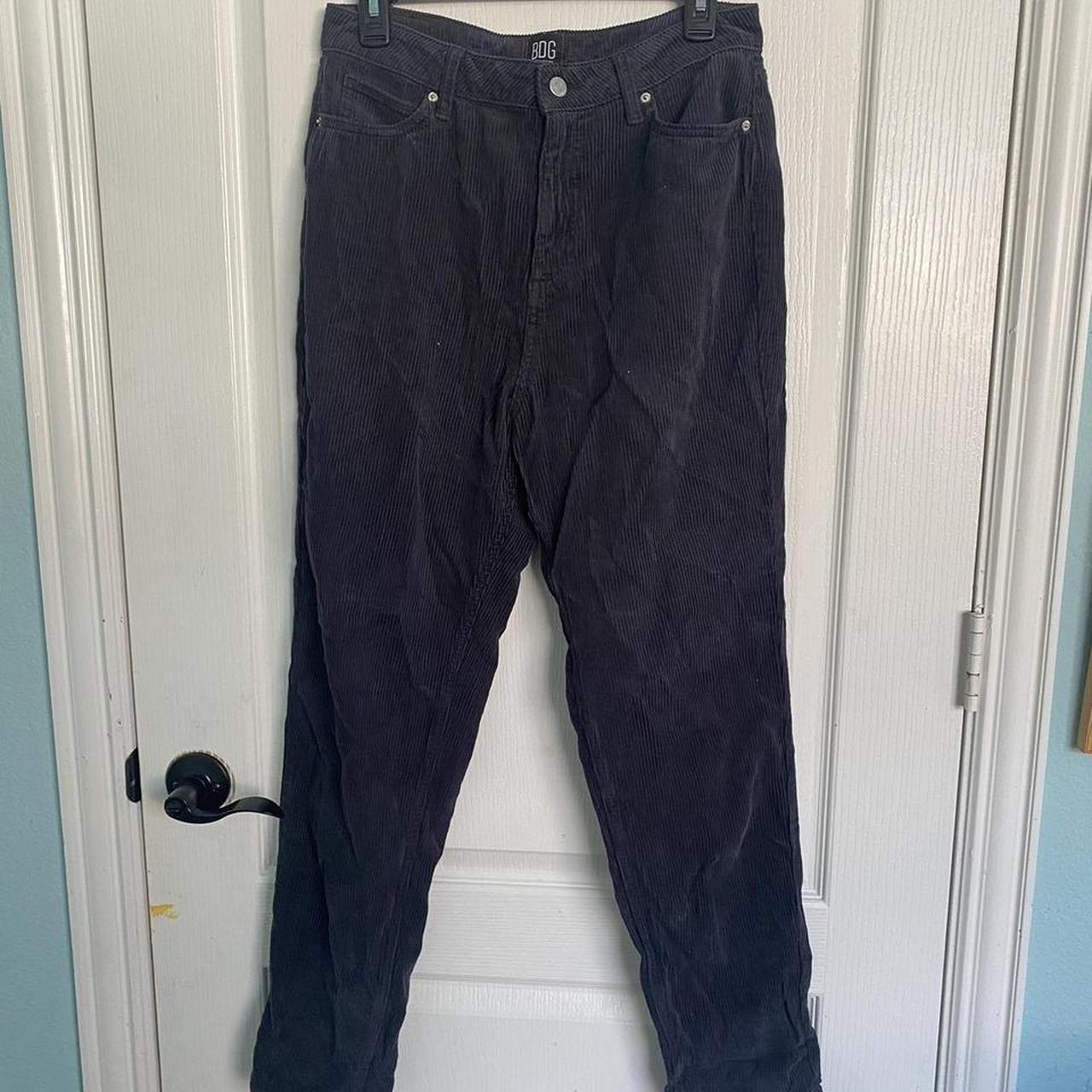 urban outfitters black corduroy pants, size... - Depop