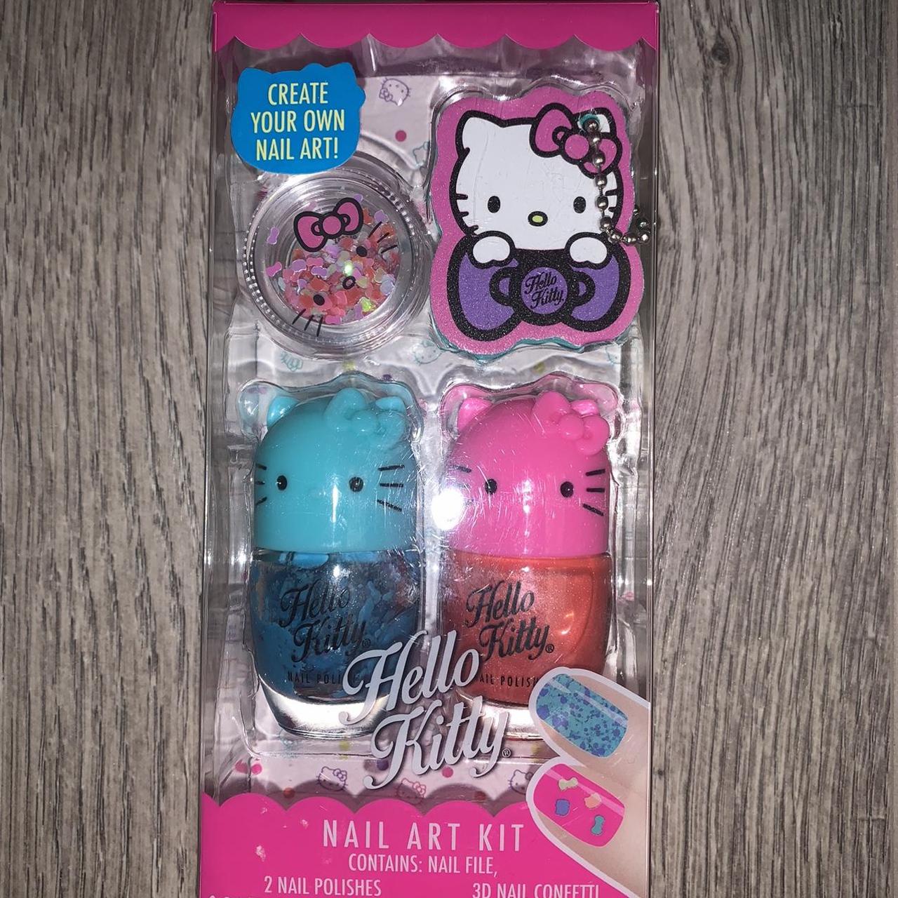 Hello Kitty Nail Art - YouTube