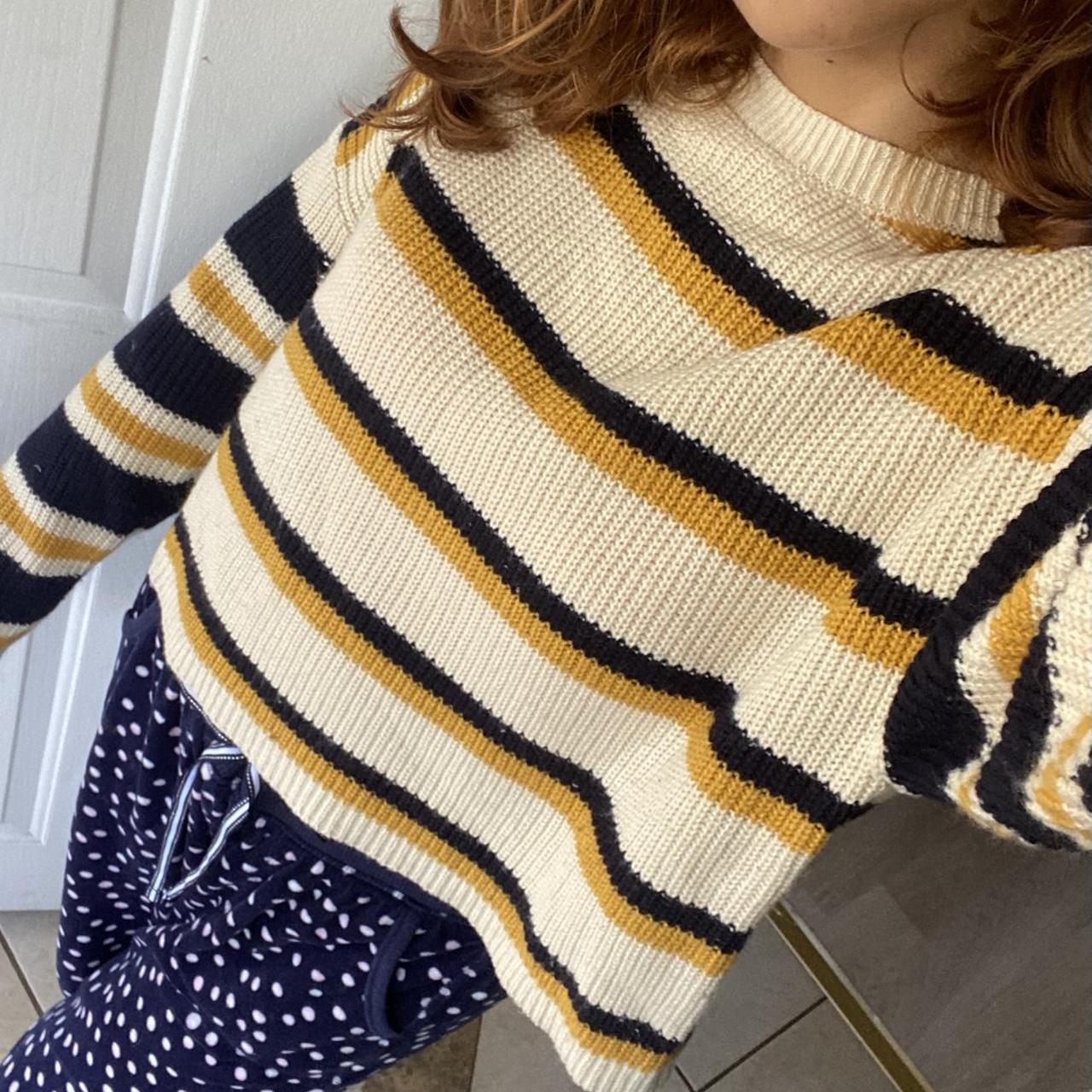 Yellow and black sale striped jumper