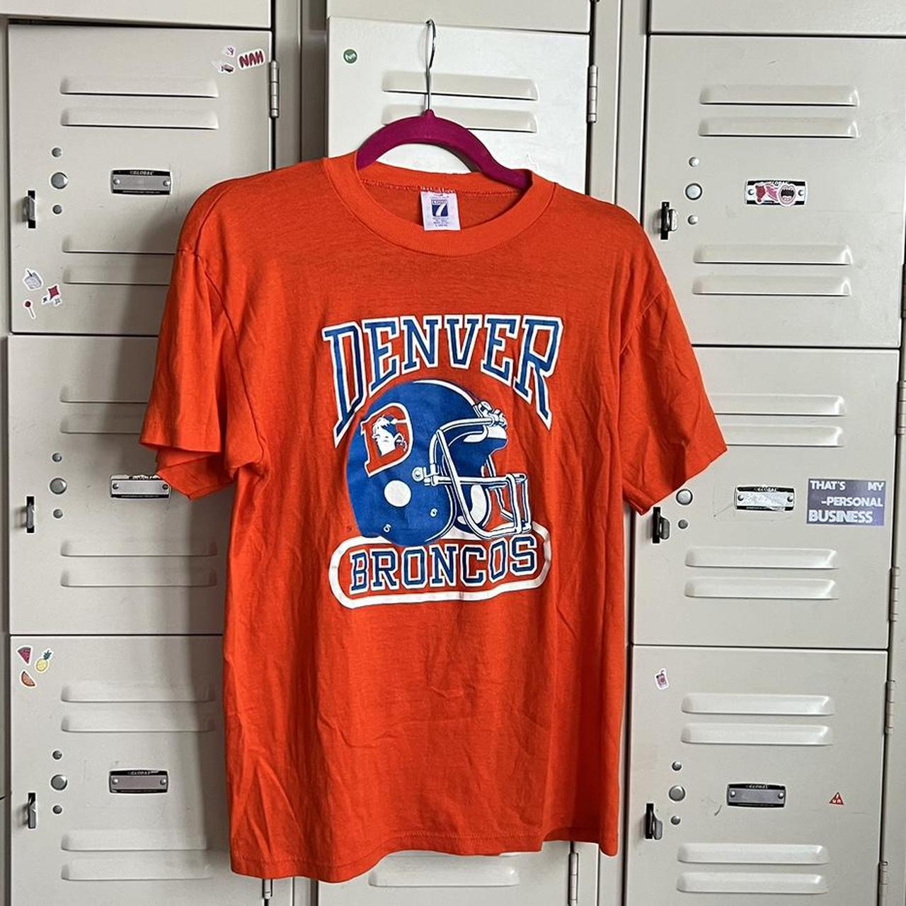 Vintage DENVER BRONCOS Orange T Shirt Large 