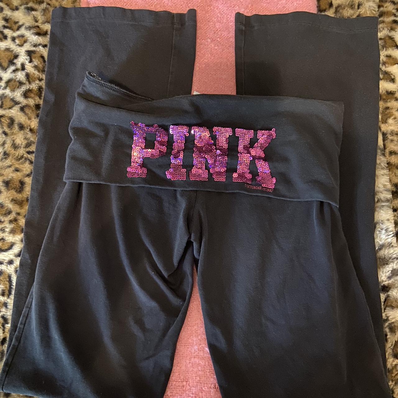 Victoria's Secret Women's Pink and Black Bottoms | Depop