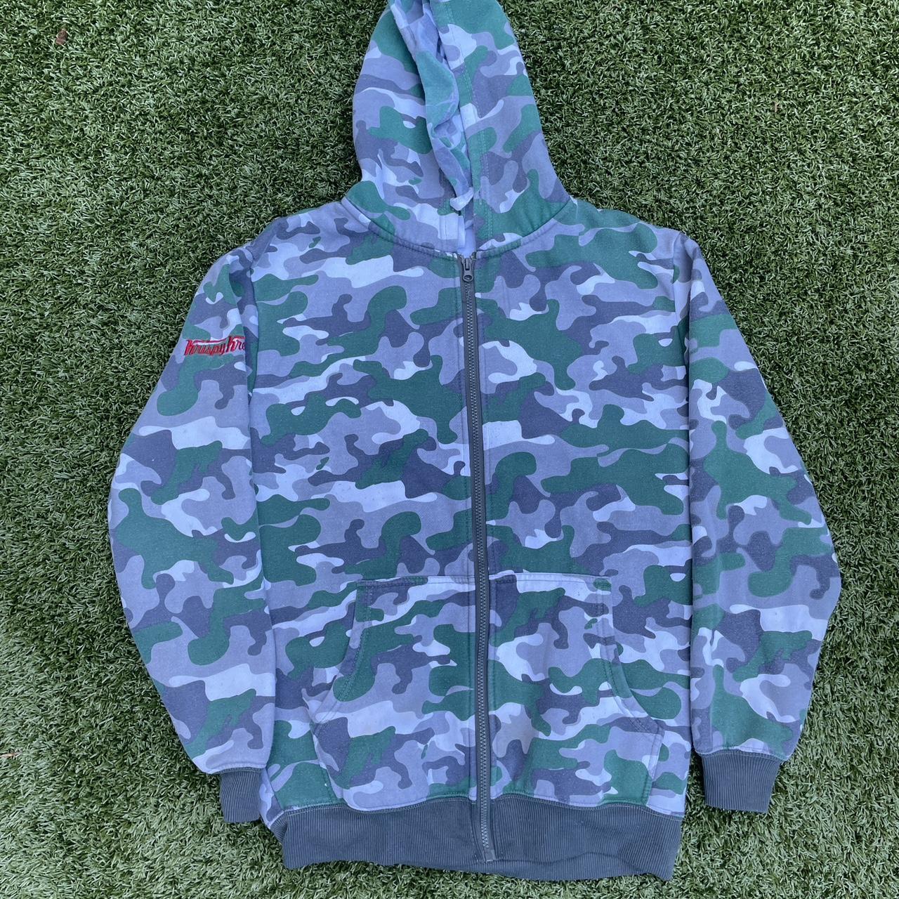 Krispy Kreme Digital Camo Fullzip -Size: M -Price:... - Depop