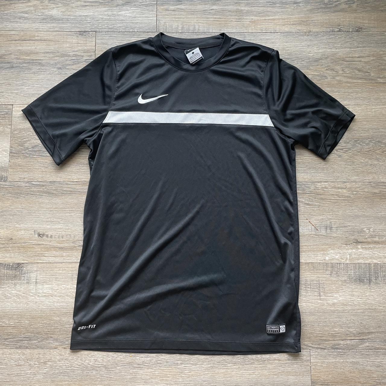 Black Nike Soccer Shirt -Size: L -Price:... - Depop