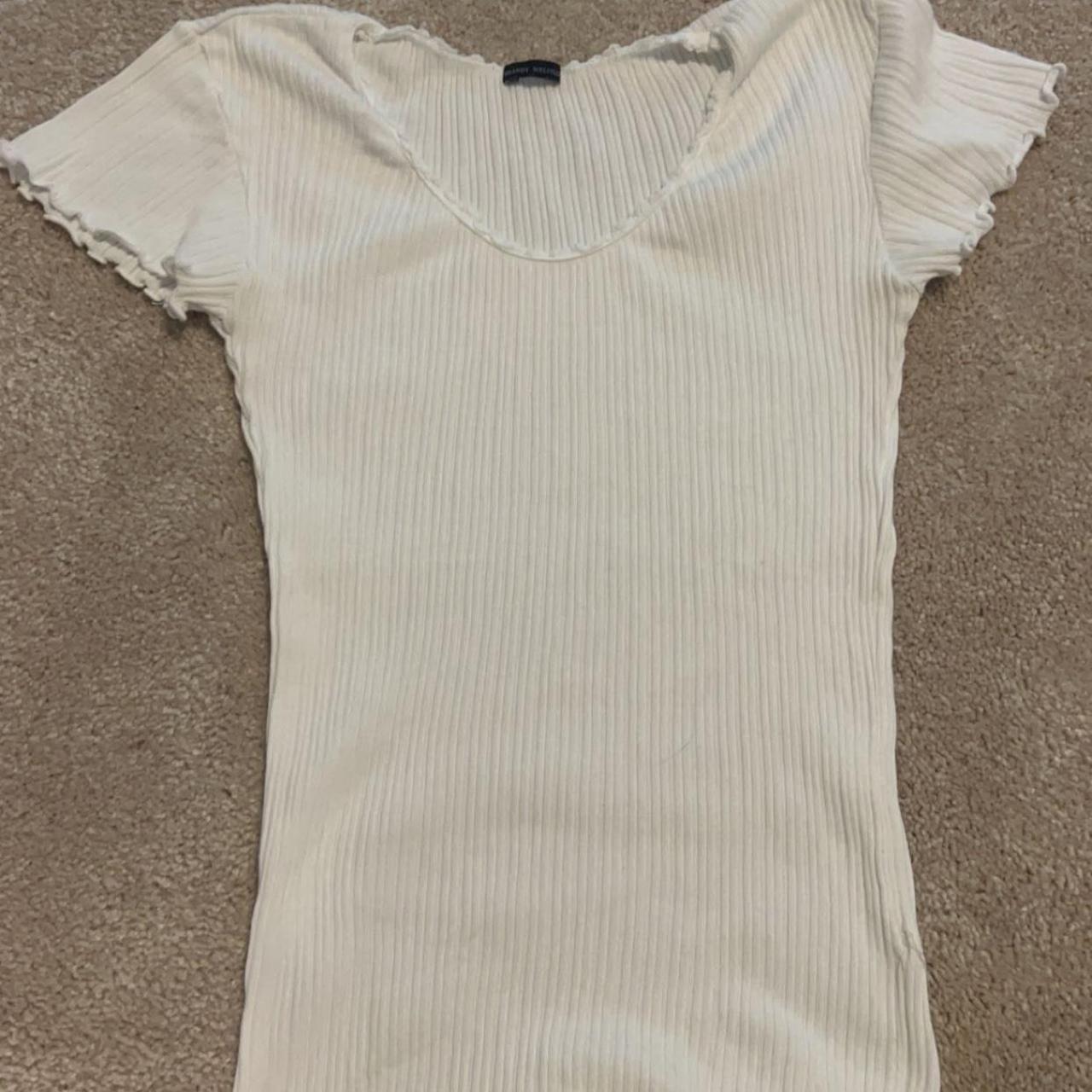 ribbed brandy melville top, could crop to make cuter... - Depop