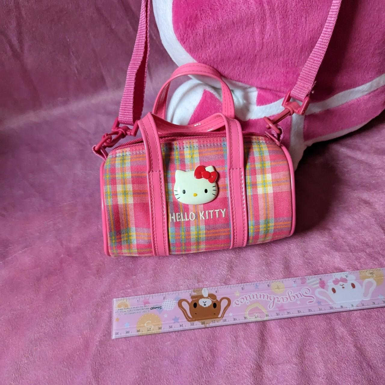 Sanrio Hello Kitty Mini Barrel Bag Small pocket on - Depop