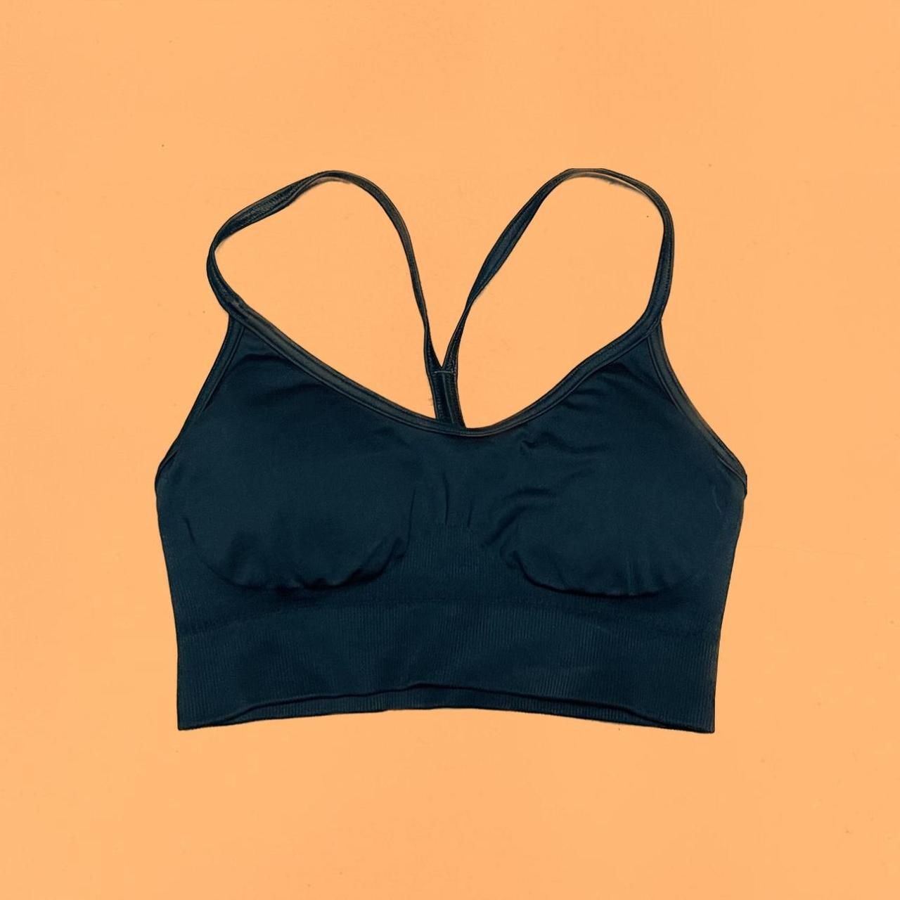 Gymshark- sweat seamless sports bra (teal). It's a - Depop