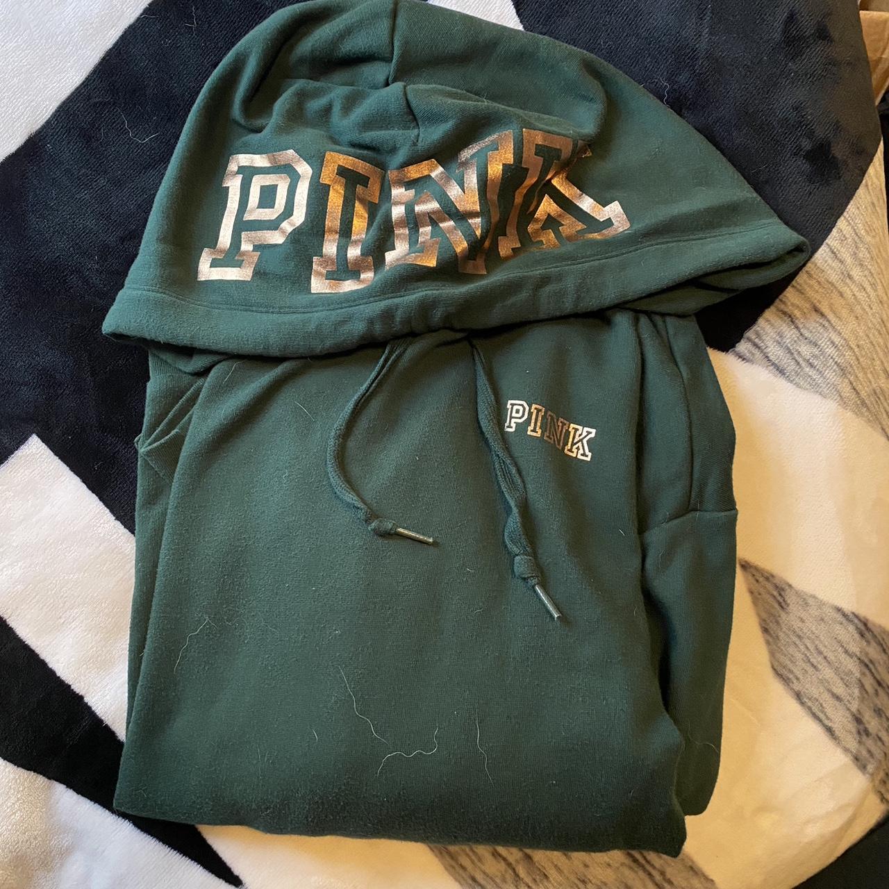 Victoria secret shop pink green hoodie