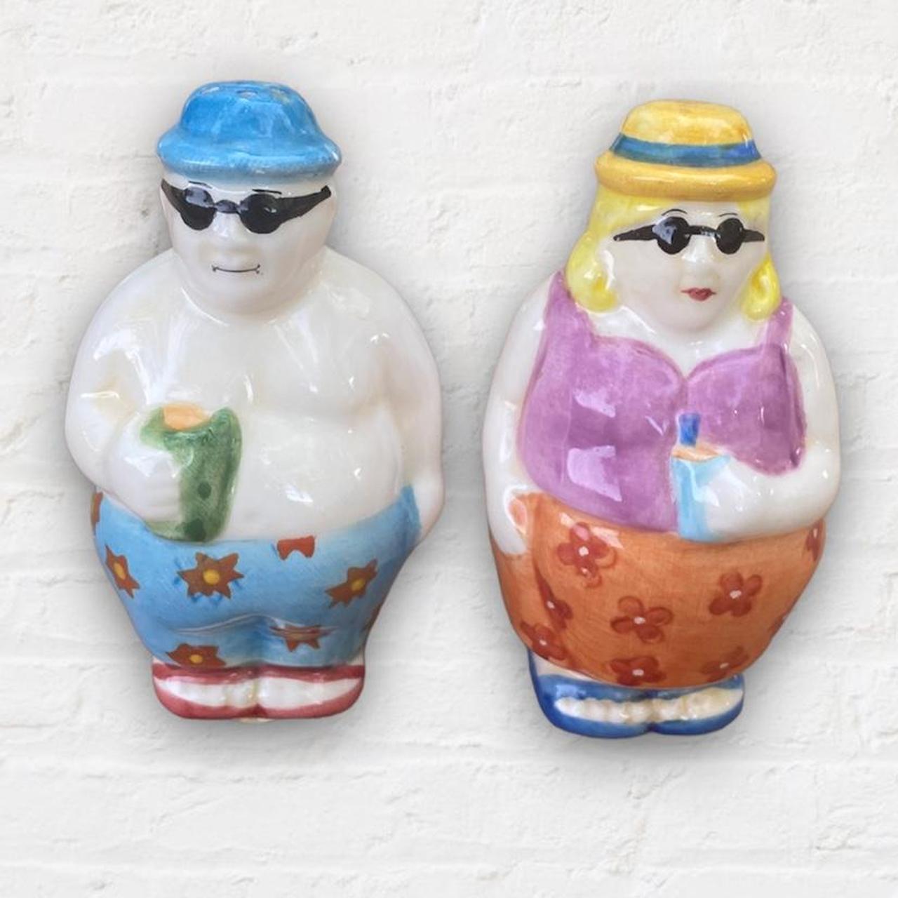 Vintage kitsch salt and pepper shakers of a couple... Depop