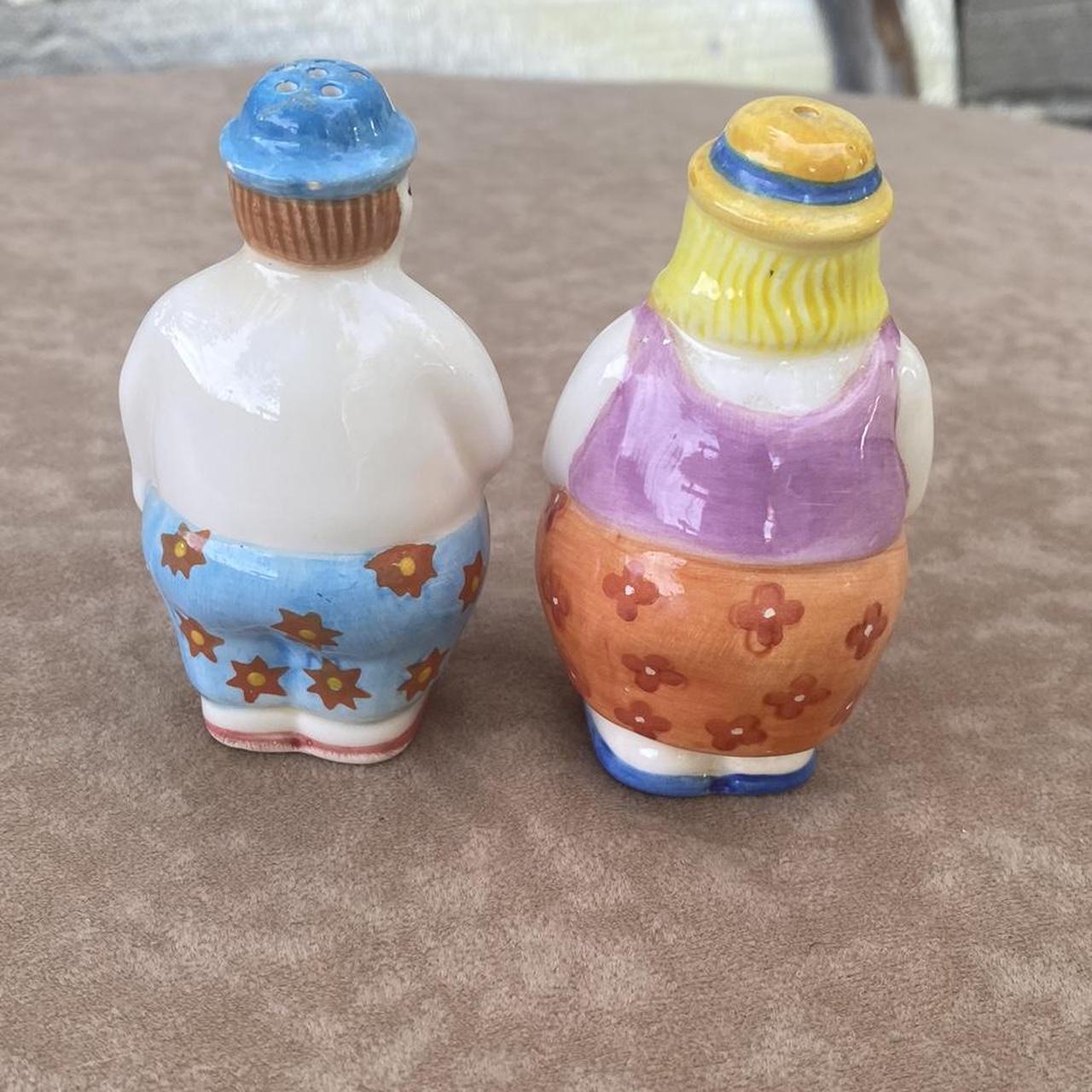 Vintage kitsch salt and pepper shakers of a couple... Depop