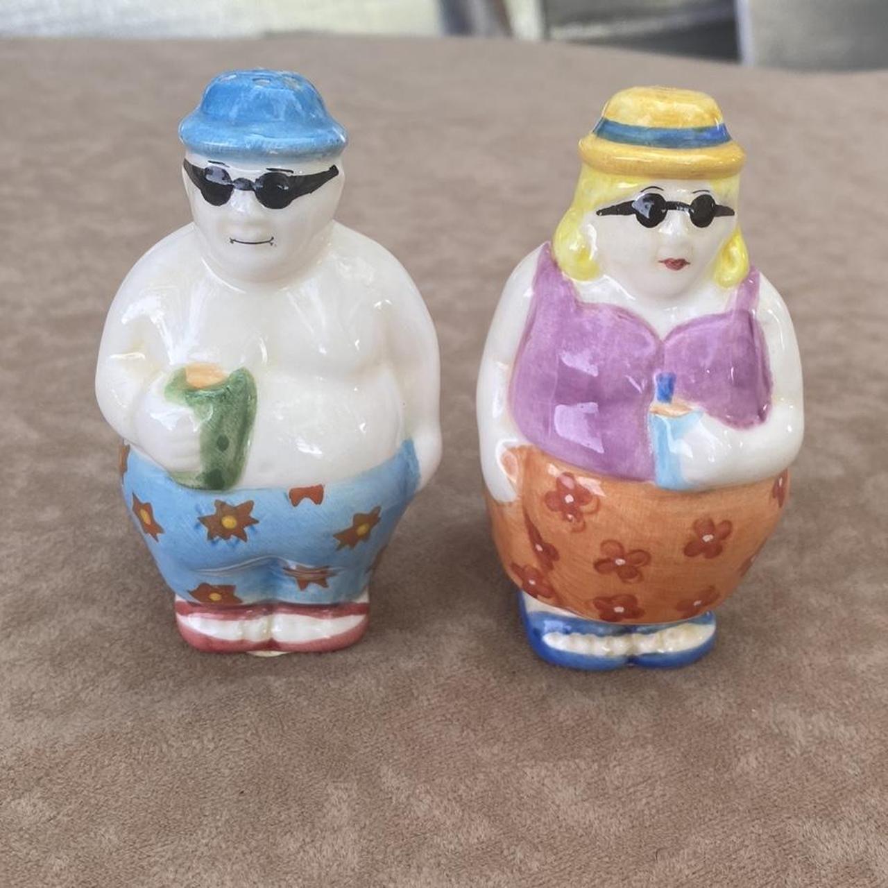 Vintage kitsch salt and pepper shakers of a couple... Depop