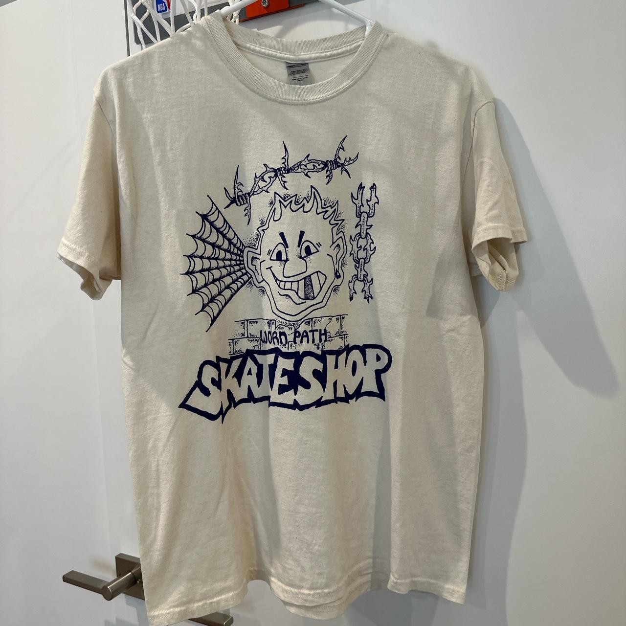 Lotties skate shop x Worn path skate shop t shirt... Depop