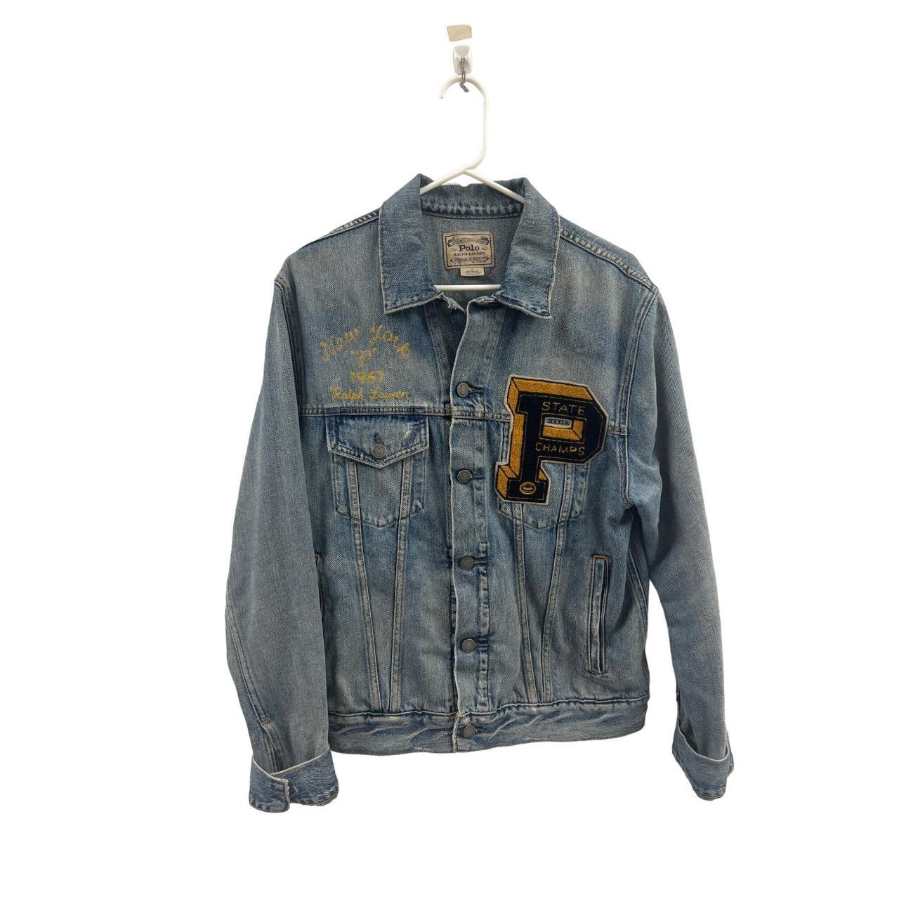 POLO RALPH LAUREN Denim Varsity Jacket, Blue