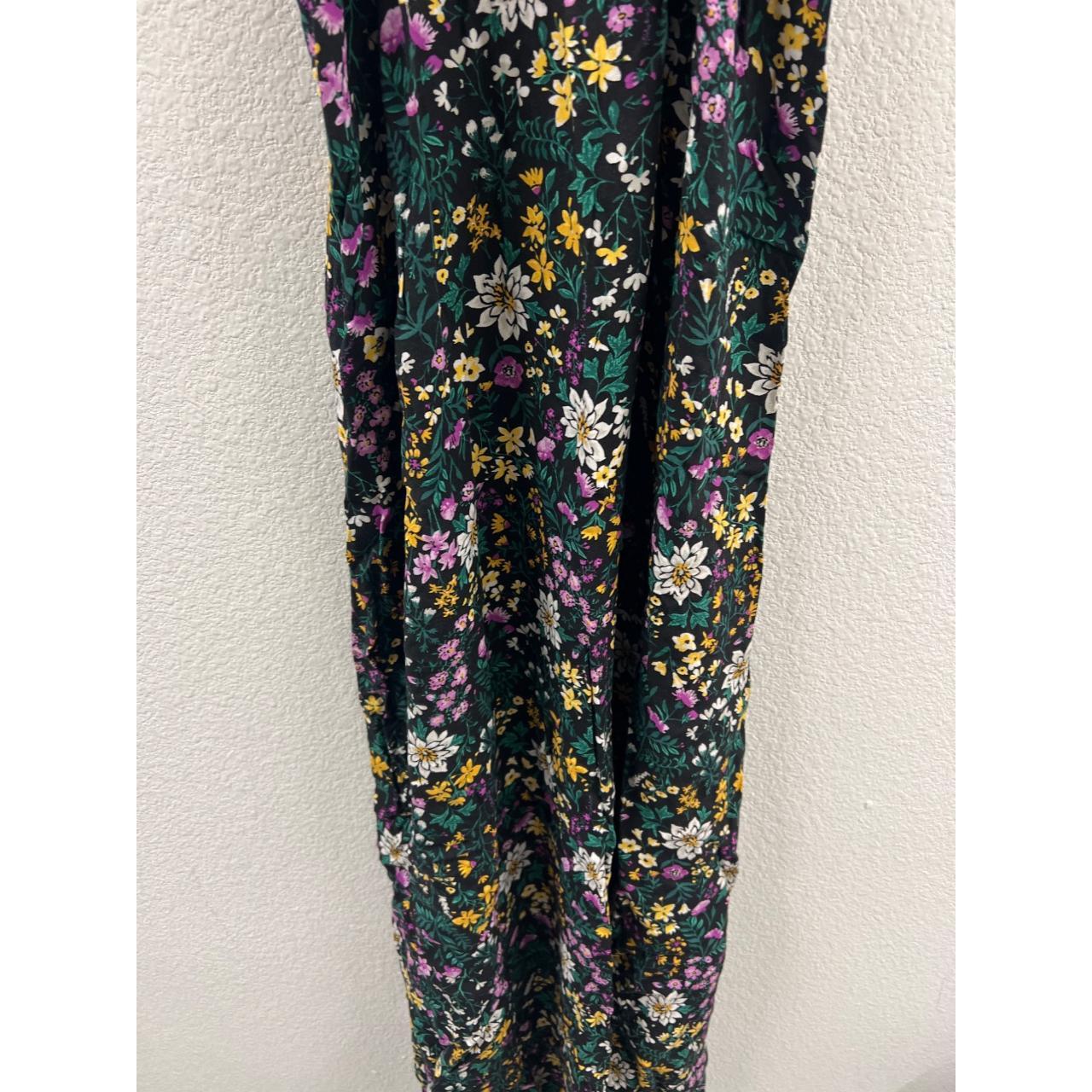 Old navy black floral, cross back tank top maxi... Depop