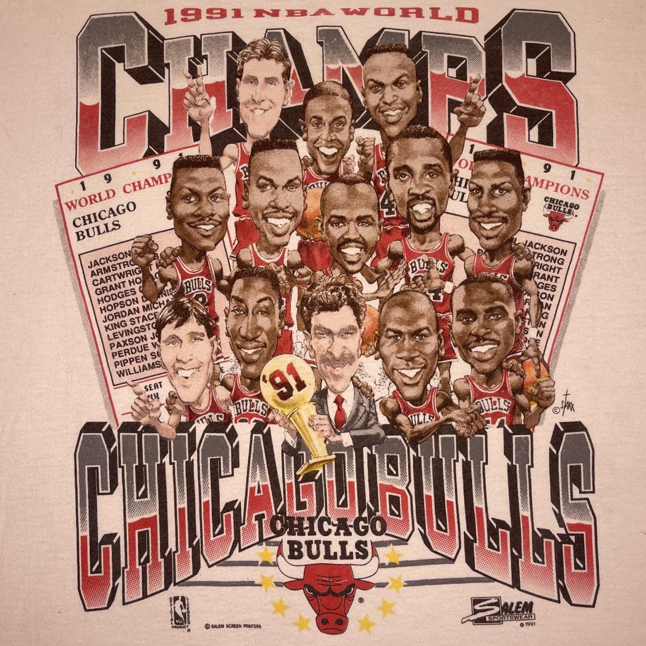 Chicago Bulls 1992 World Champions Salem Vintage - Depop