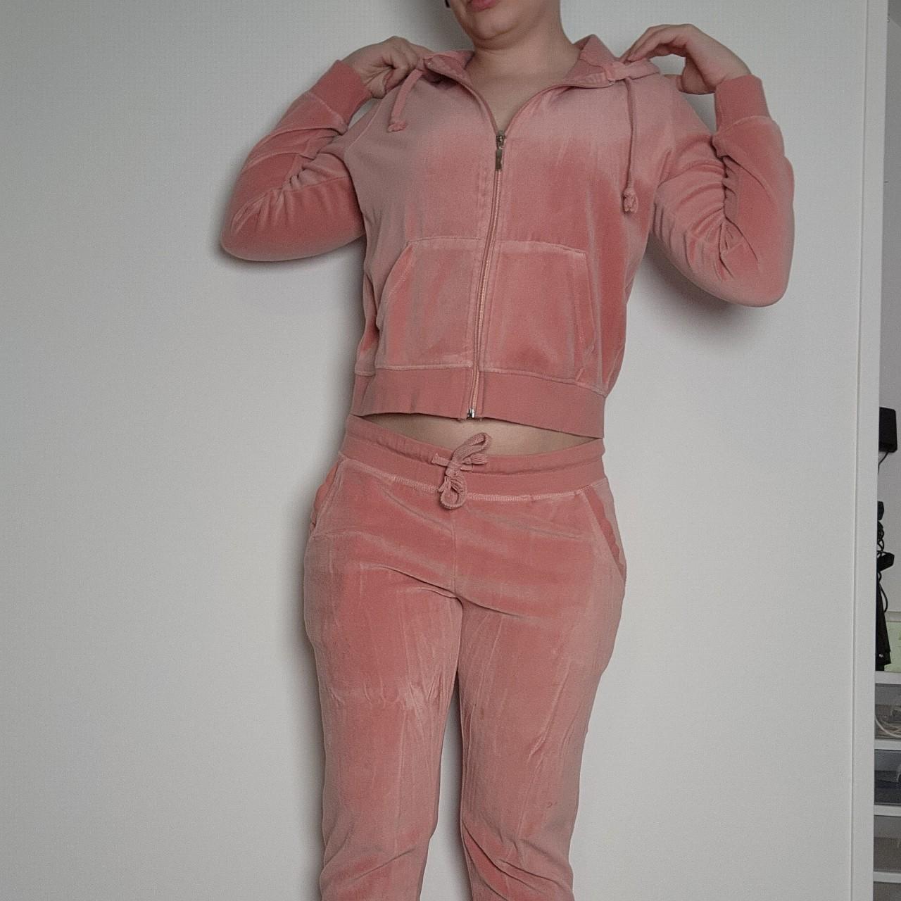 Pink Velour Track Suit Very comfy and soft matching... Depop